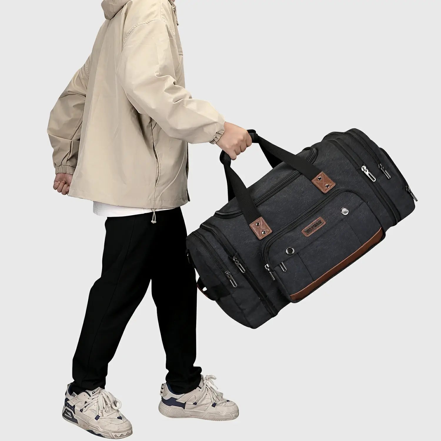 Mens Duffle Bags for Traveling Canvas Weekender Travel Bag