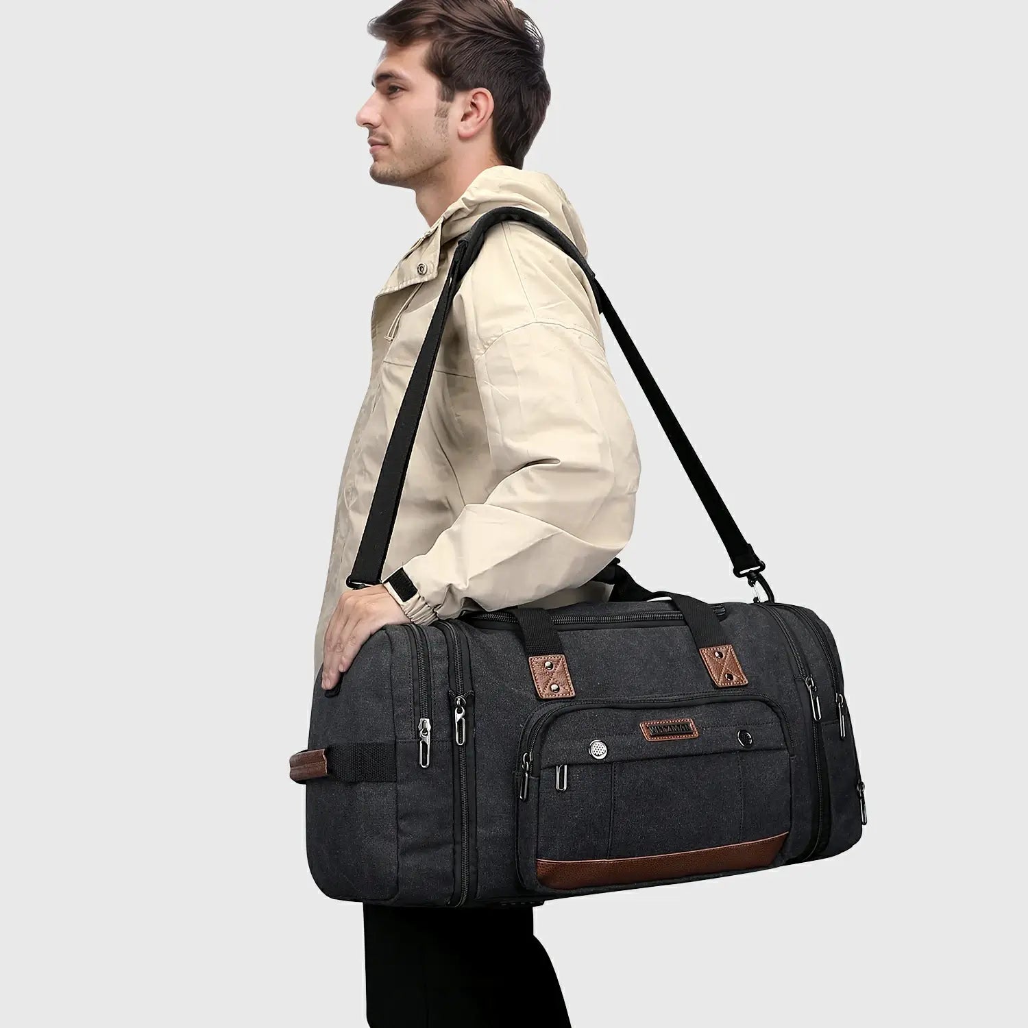 Mens Duffle Bags for Traveling Canvas Weekender Travel Bag