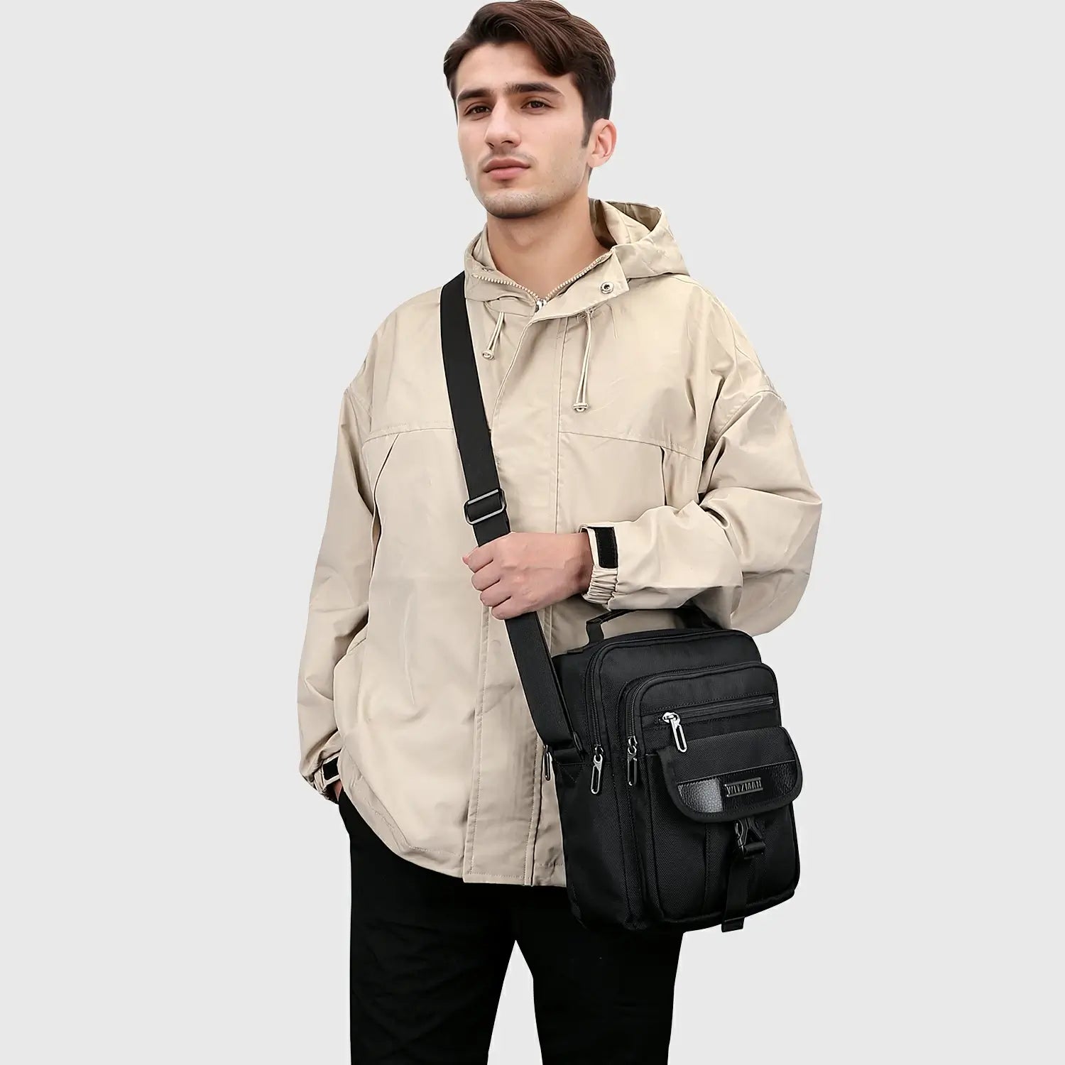 Travel Shoulder Bag Lightweight Small Casual Messenger Bag, internal organizer pockets