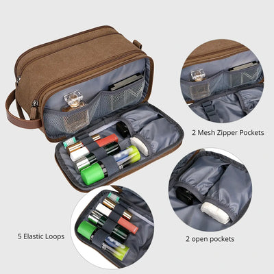 WITZMAN A8002 canvas toiletry bag product view 12