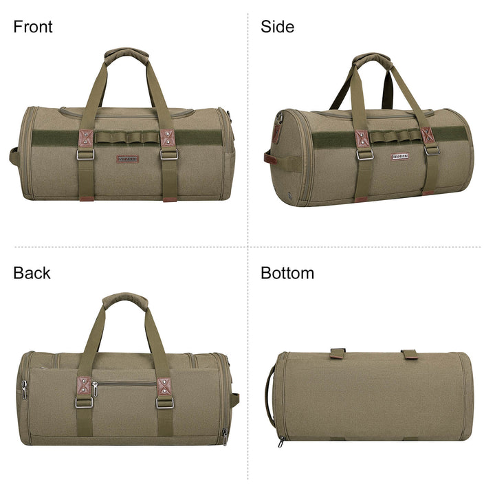 #Color_Army Green Canvas Large Travel Duffel Bags