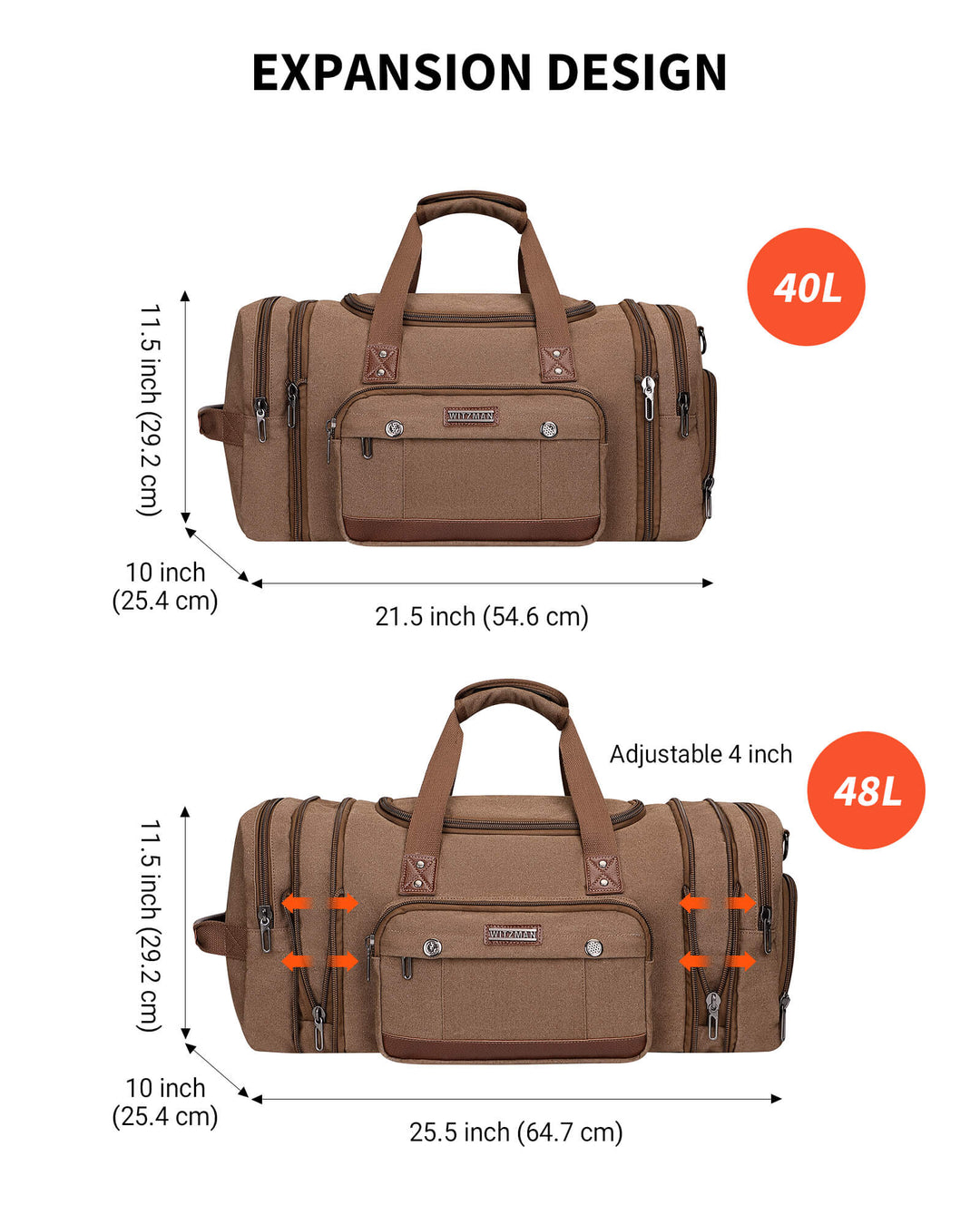 #Color_Brown Travel Duffel Bag