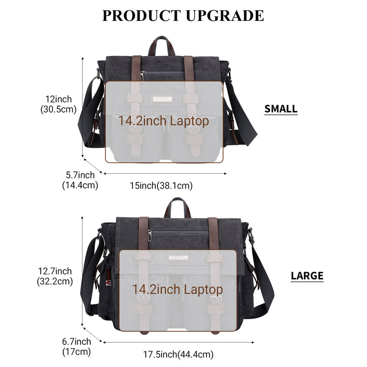 #Color_Black / Upgraded/17 inch Messenger Bags