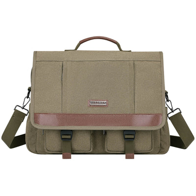 Army Green Canvas Messenger Bag
