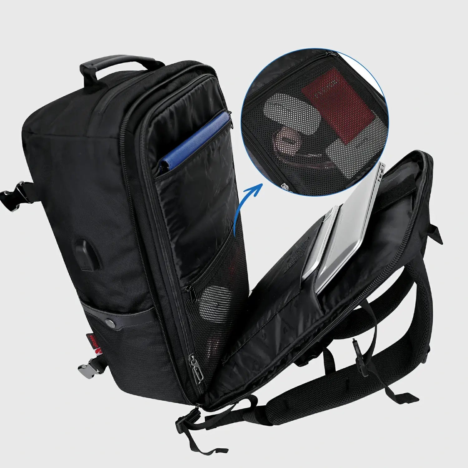 WITZMAN B686 nylon travel backpack product view 5