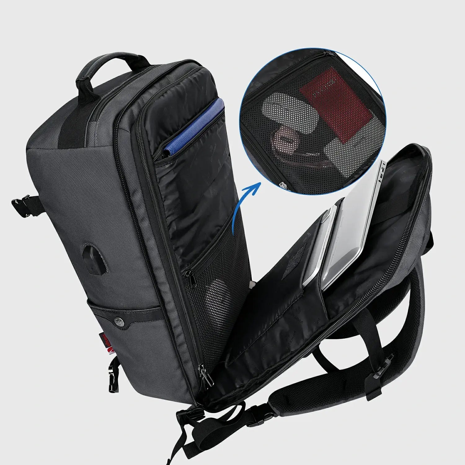 WITZMAN B686 nylon travel backpack product view 15
