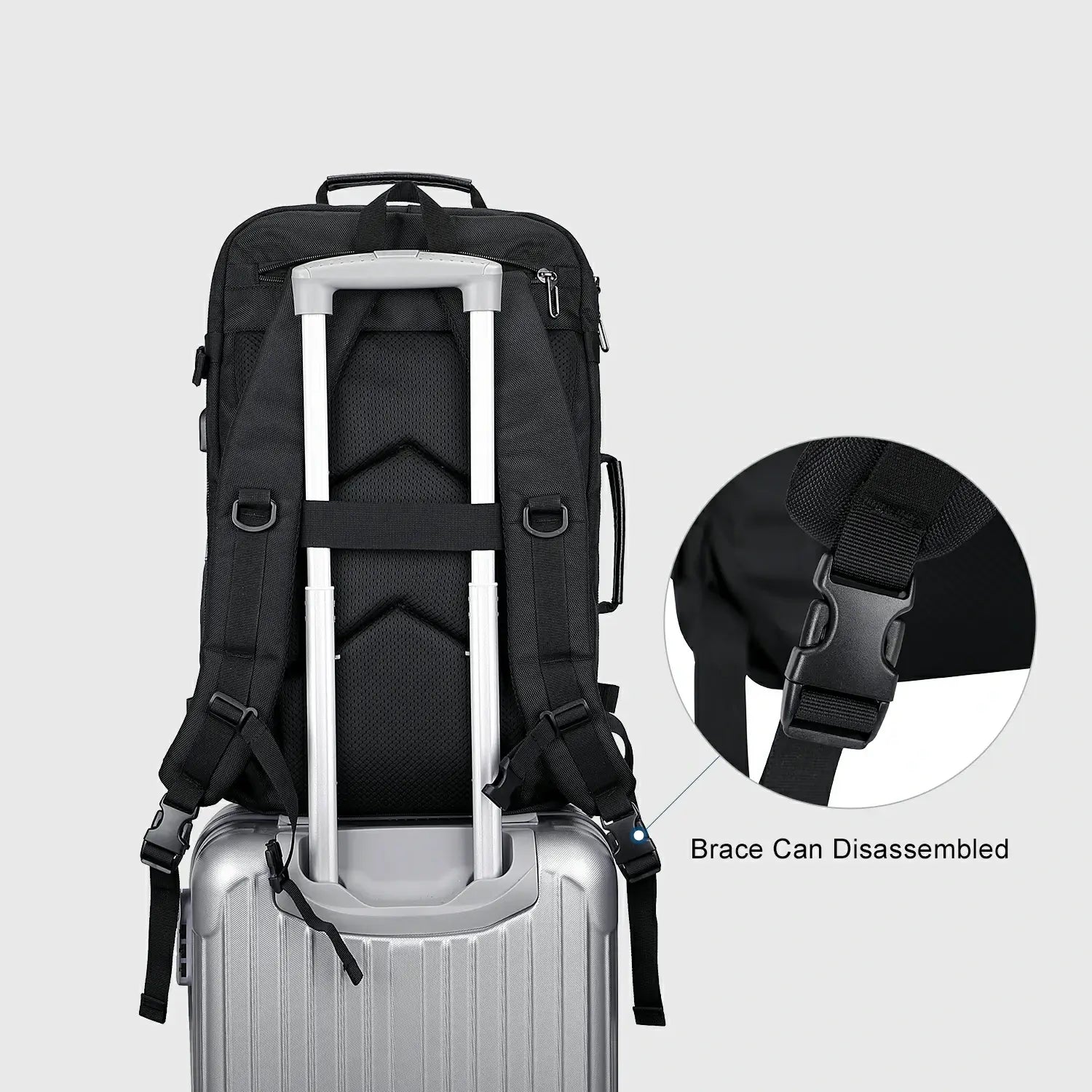 WITZMAN B686 nylon travel backpack product view 9