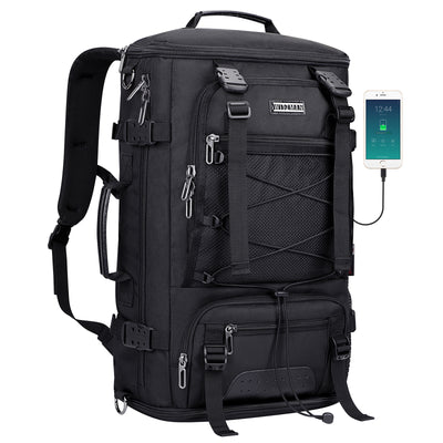 Black Nylon Travel Backpack
