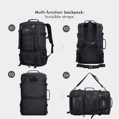Black Nylon Travel Backpack