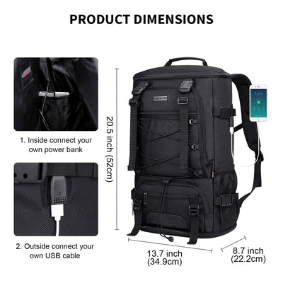 Black Nylon Travel Backpack