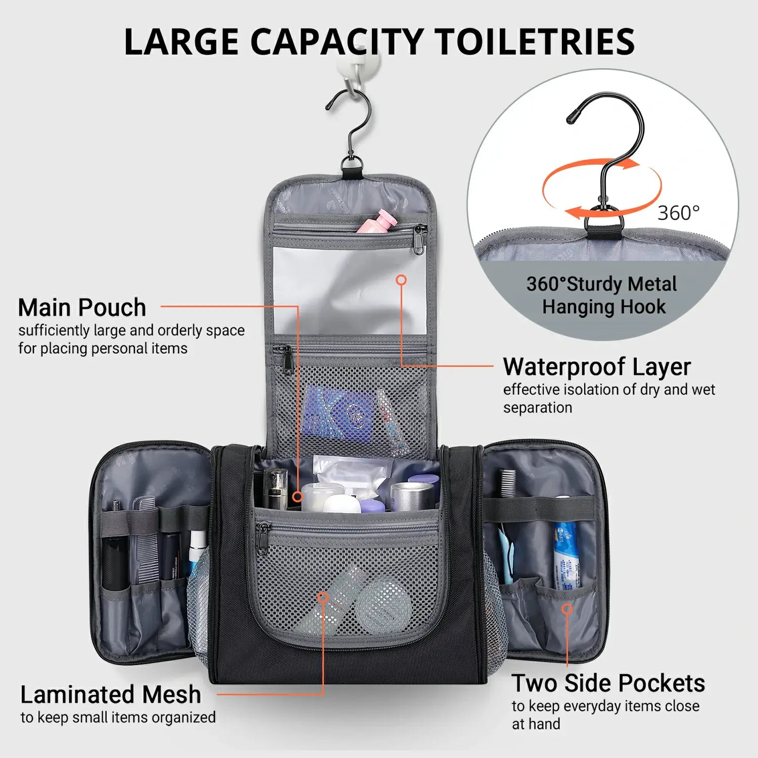 WITZMAN B690 toiletry bag product view 4