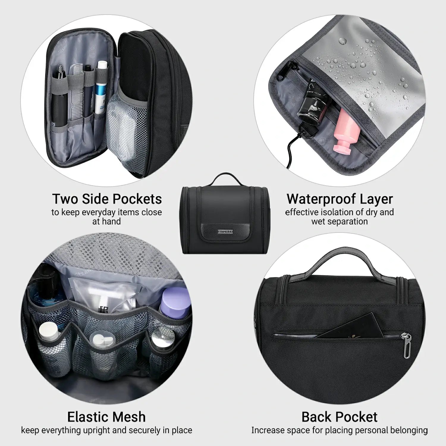 WITZMAN B690 toiletry bag product view 5