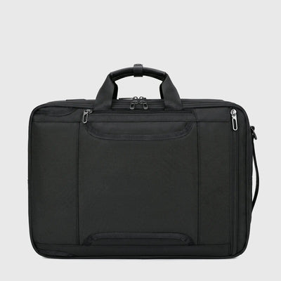 Men's convertible briefcase backpack with USB-A and USB-C charging ports for work and travel