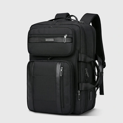 Convertible laptop backpack briefcase for men with hidden shoulder straps and multiple business travel pockets