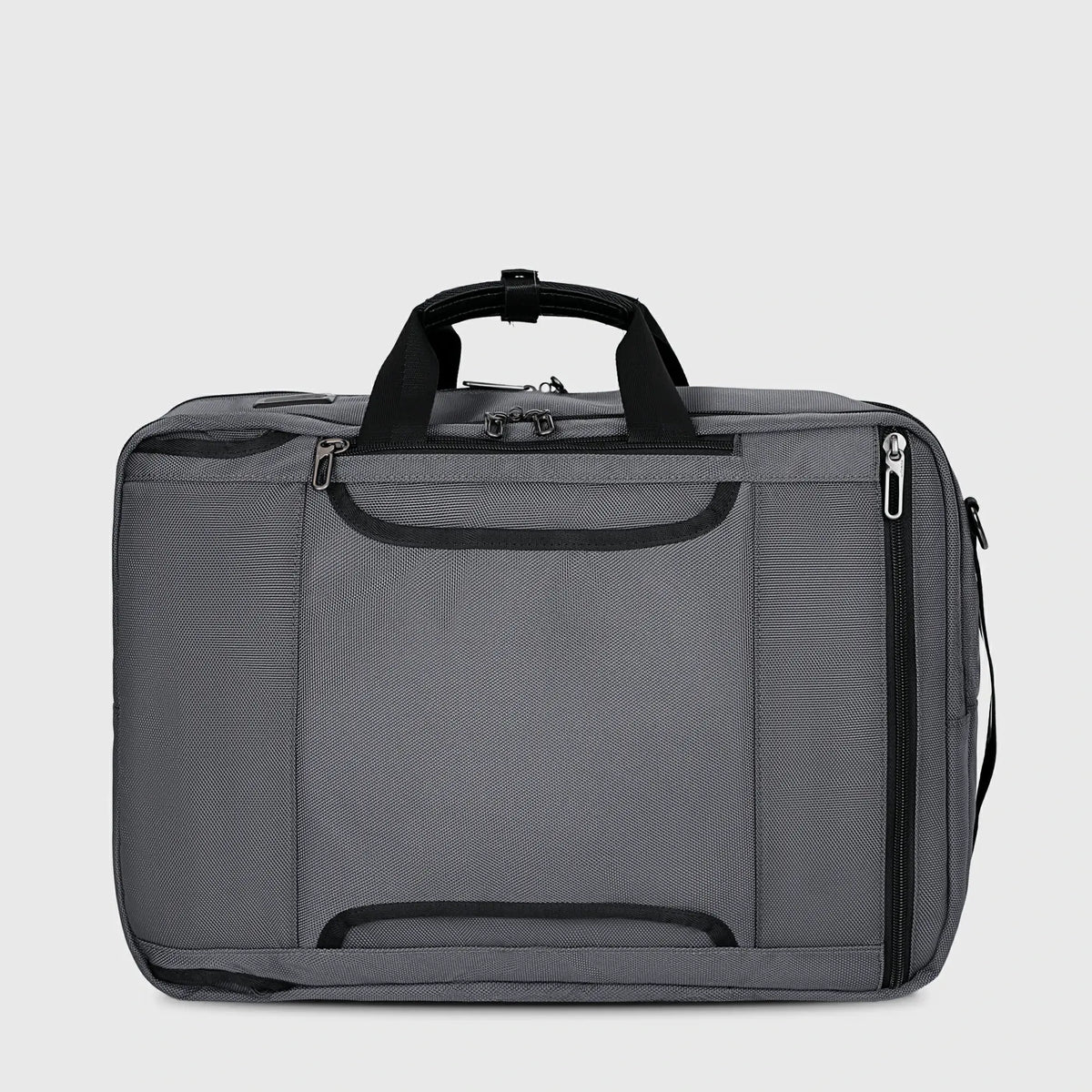 Men's convertible briefcase backpack with USB-A and USB-C charging ports for work and travel