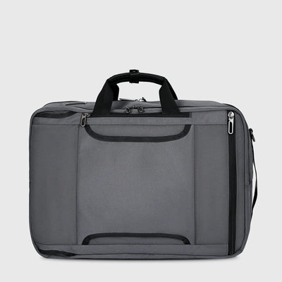 Men's convertible briefcase backpack with USB-A and USB-C charging ports for work and travel