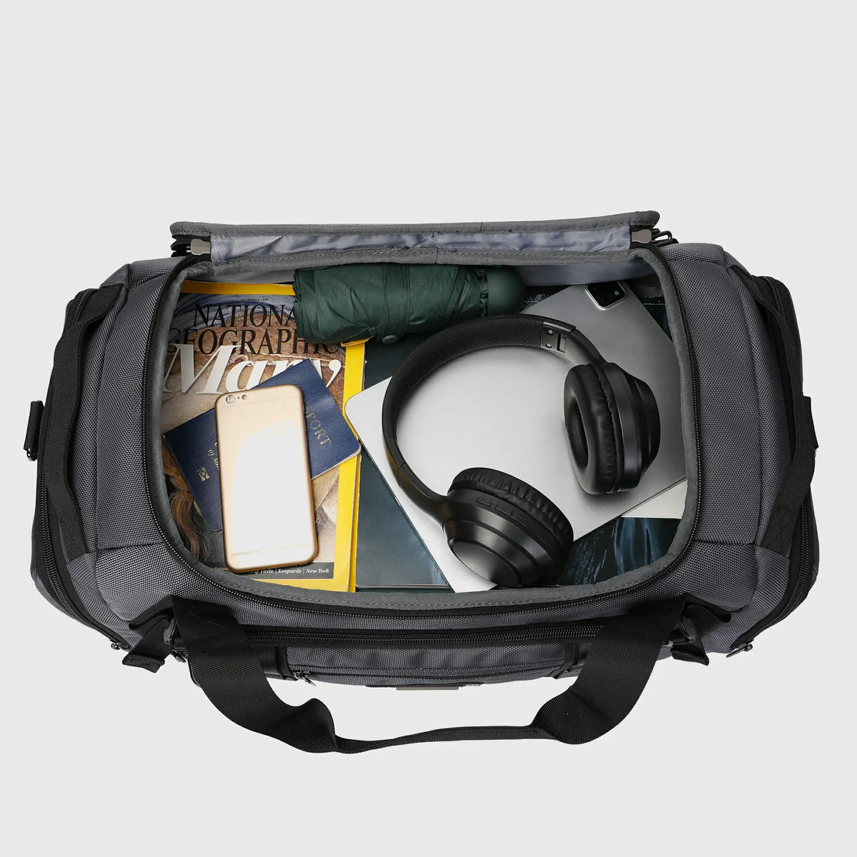 50L Nylon Duffle Bag with Shoe & Wet/Dry Compartments B757