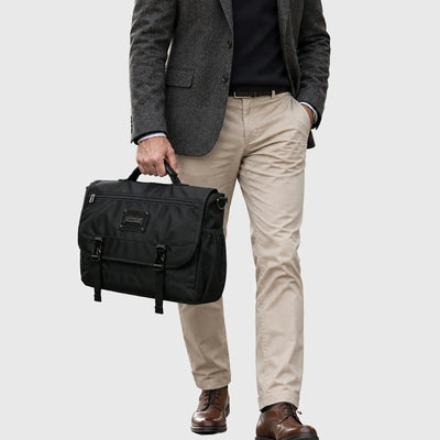 20L Nylon Messenger Bag for Men with Laptop Compartment - B764