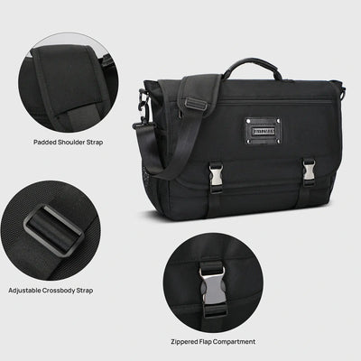 20L Nylon Messenger Bag for Men with Laptop Compartment - B764