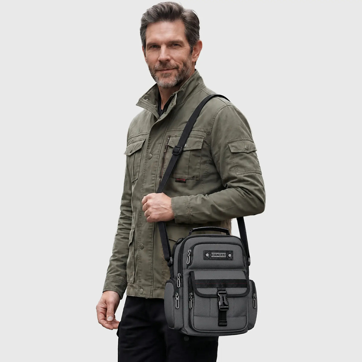 Crossbody Bag for Men with Multiple Pockets and iPad Sleeve B782