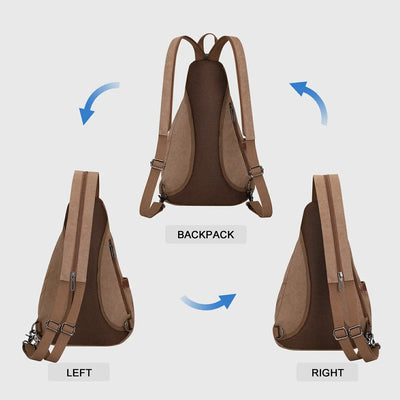 WITZMAN A8003 canvas sling bag product view 15