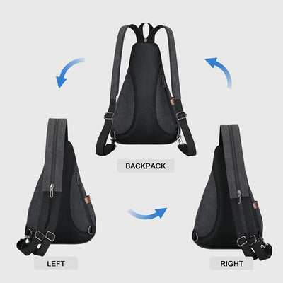WITZMAN A8003 canvas sling bag product view 3