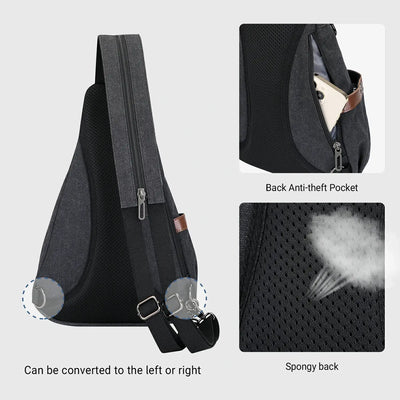 WITZMAN A8003 canvas sling bag product view 7