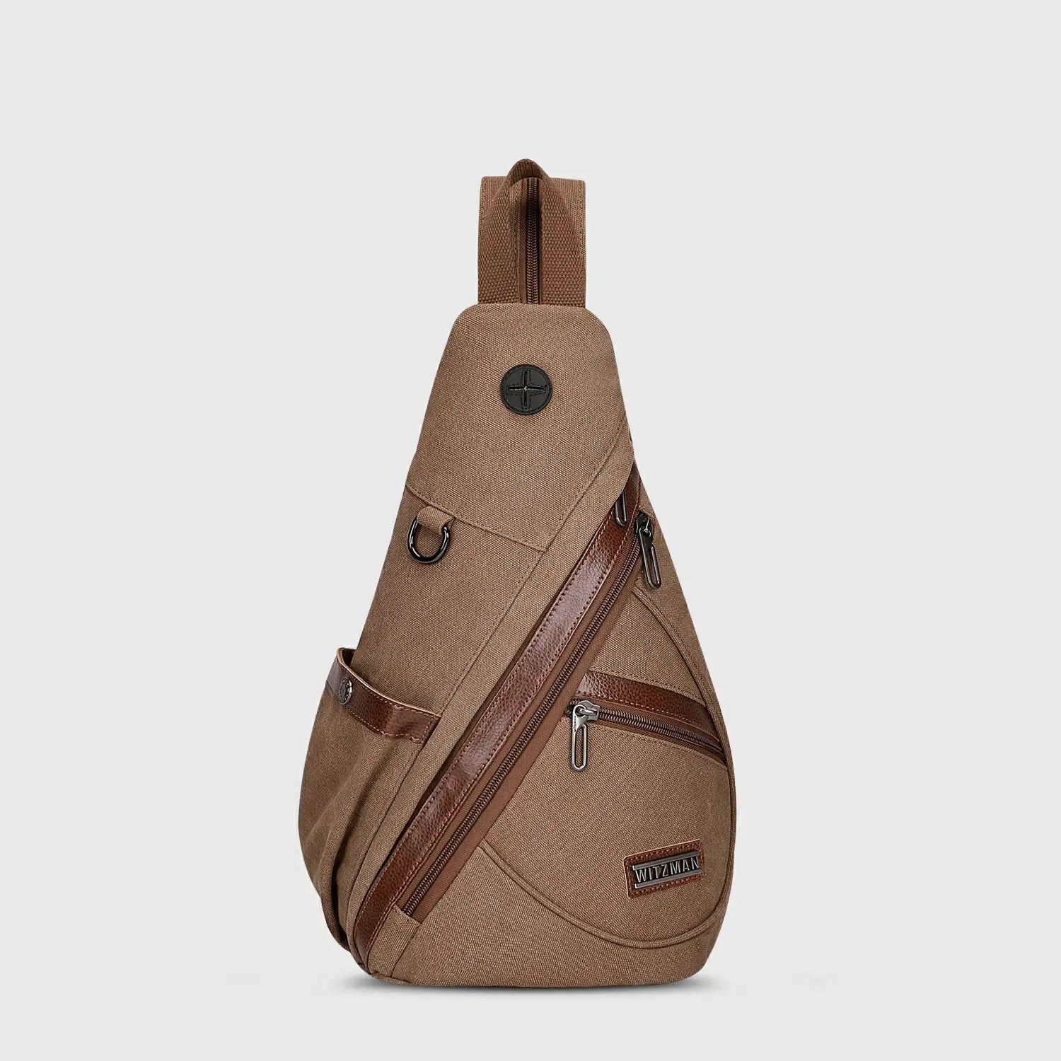 Canvas Sling Bag for Men Crossbody Vintage Travel Backpack