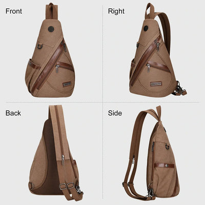 WITZMAN A8003 canvas sling bag product view 16