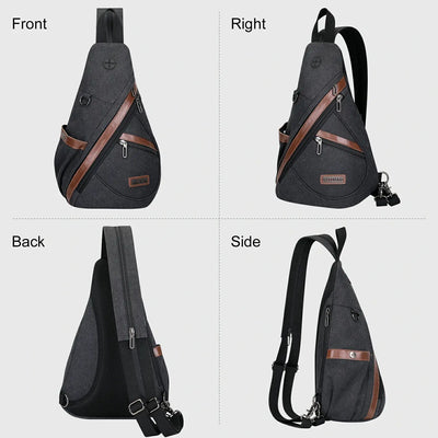 WITZMAN A8003 canvas sling bag product view 4