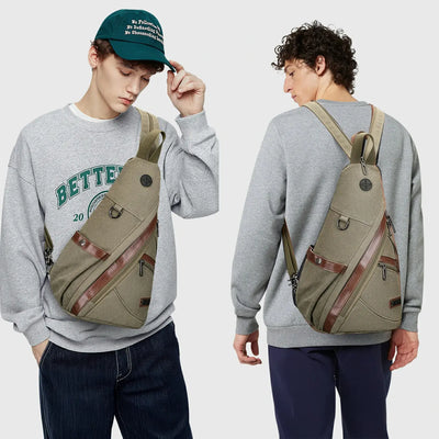 WITZMAN A8003 canvas sling bag product view 27