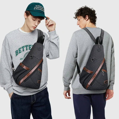 WITZMAN A8003 canvas sling bag product view 9