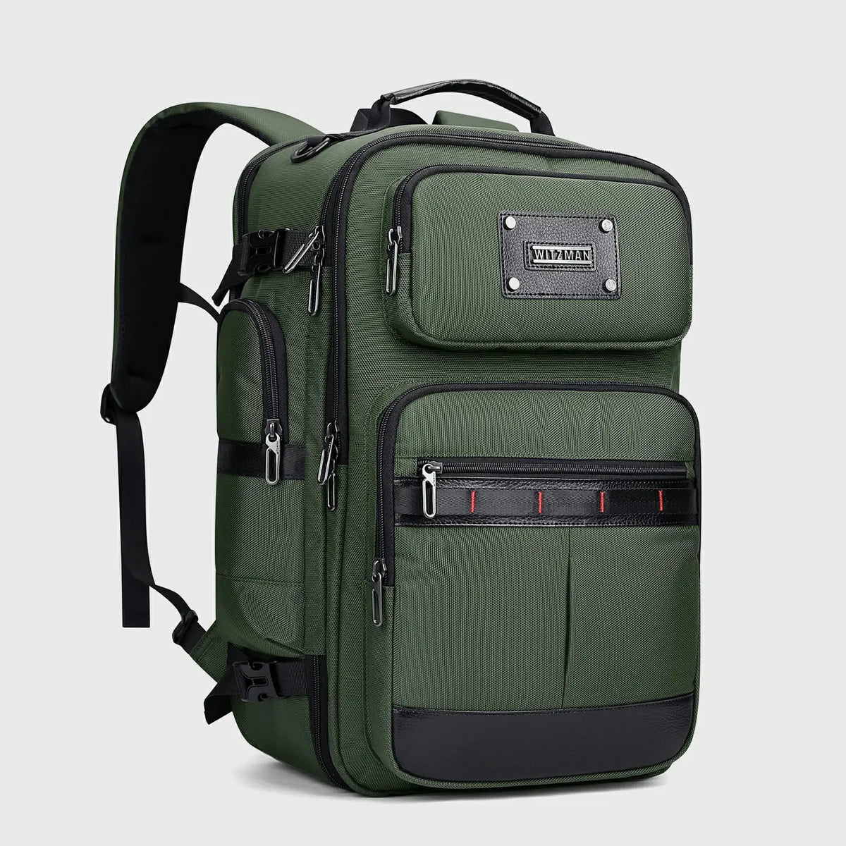 WITZMAN B737 army green 40L premium nylon travel backpack for men