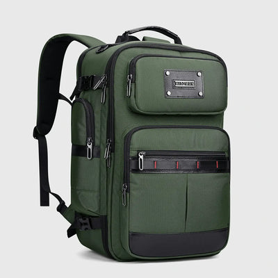 WITZMAN B737 army green 40L premium nylon travel backpack for men