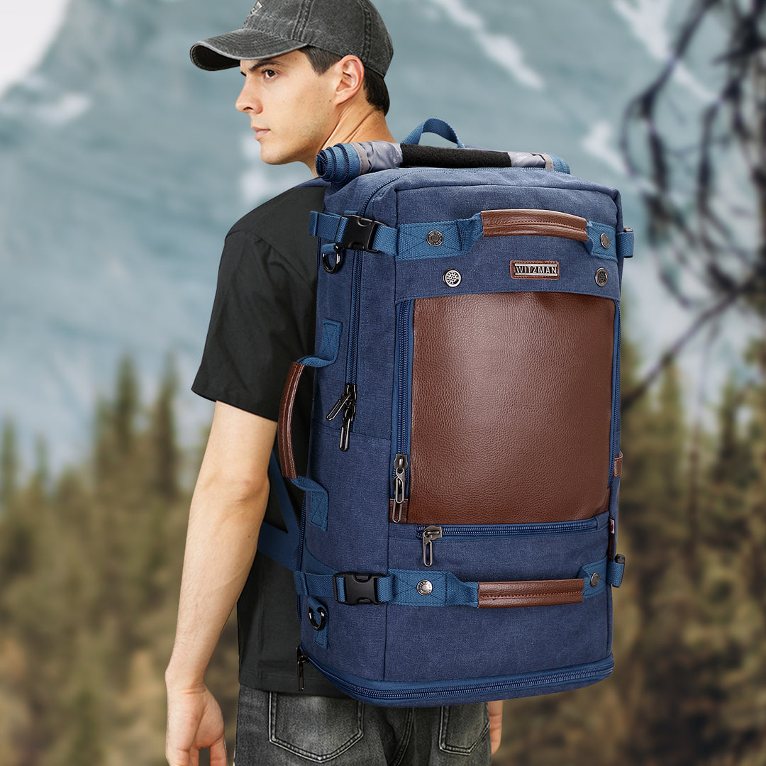 Carry on Travel Backpack for Men Canvas Luggage Backpack | WITZMAN