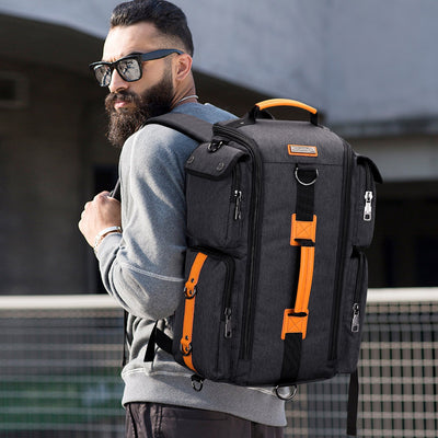 Black Nylon Travel Backpack