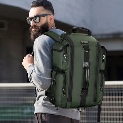 Army Green Nylon Travel Backpack