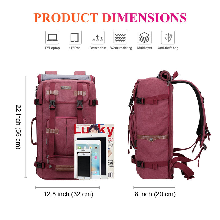 #Color_Red Canvas Laptop Backpacks