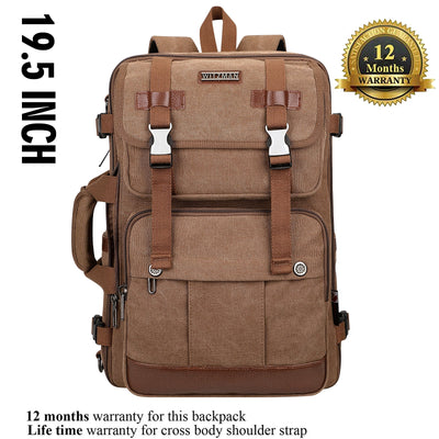 Black Canvas Travel Backpacks a6617-3 #color_brown