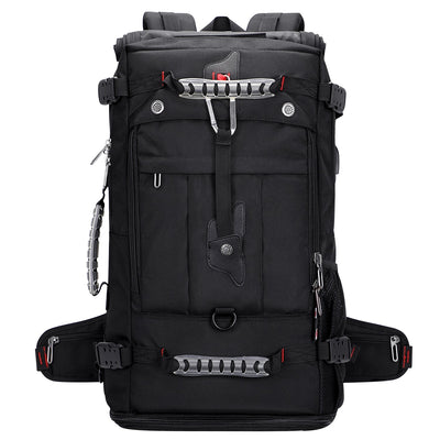 Black Nylon Travel Backpack