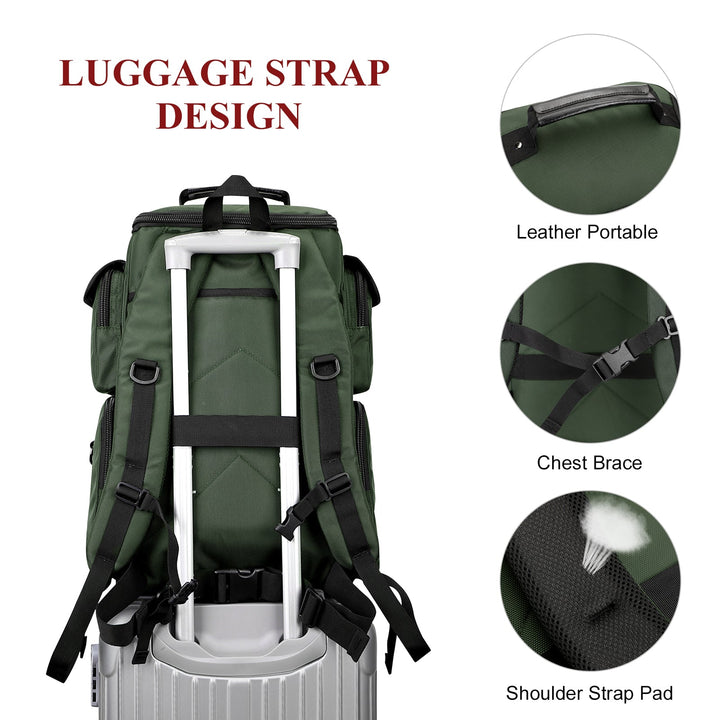 #color_Army Green Nylon Backpack