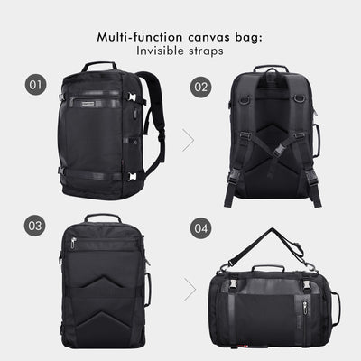 Black Nylon Travel Laptop Backpack B686 WITZMAN