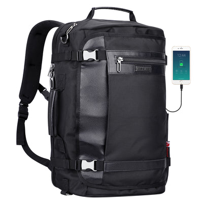 Black Nylon Travel Laptop Backpack B686 WITZMAN