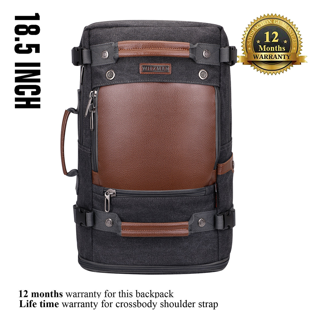 #Color_Black Canvas Travel Backpacks