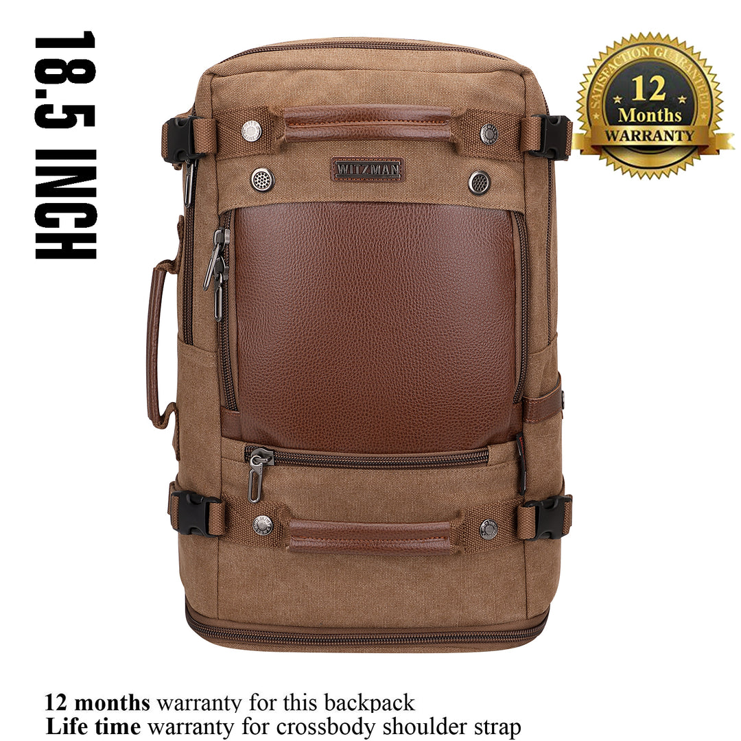 #Color_Brown Canvas Travel Backpacks