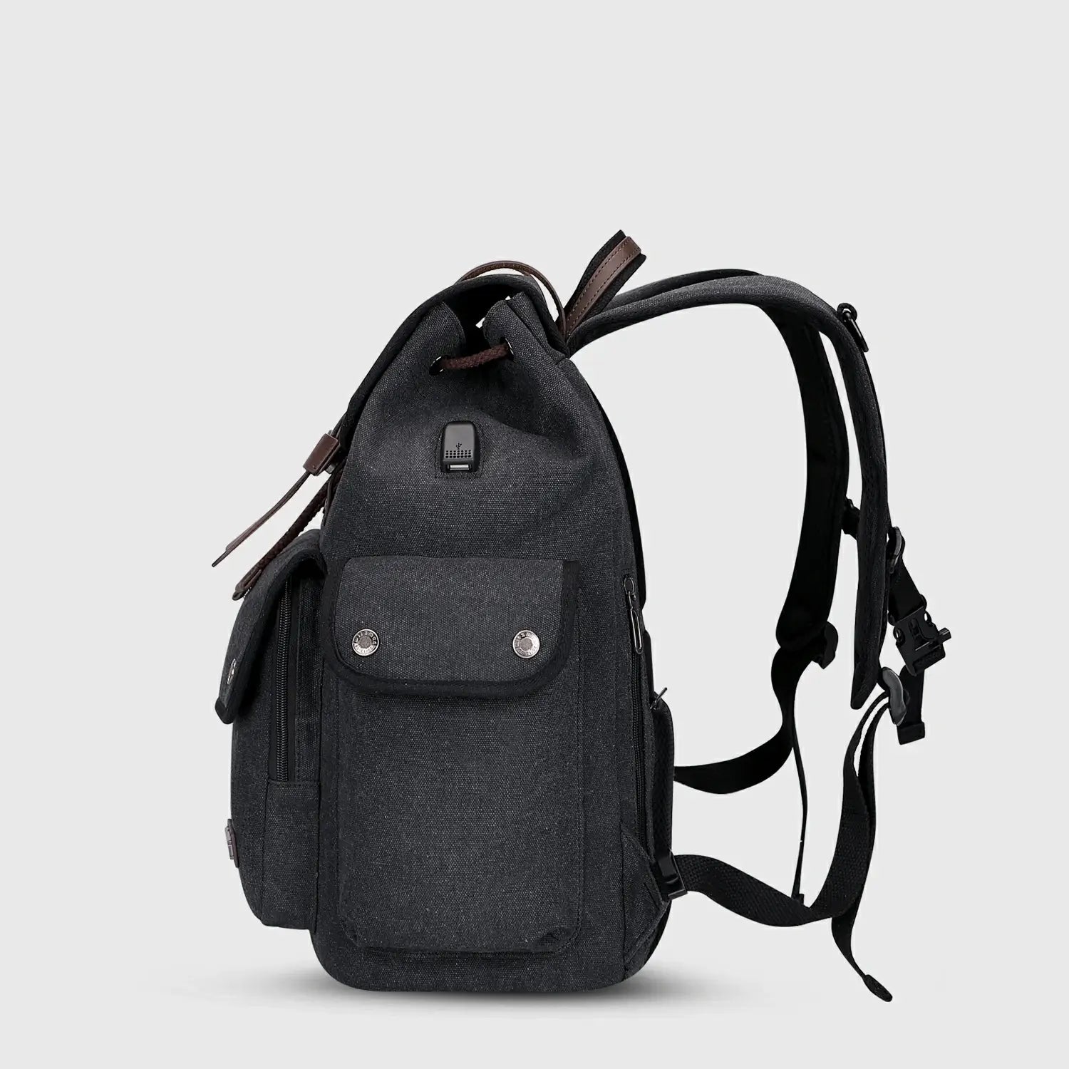 WITZMAN A8004-2 canvas travel backpack product view 3