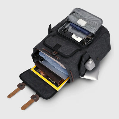 WITZMAN A8004-2 canvas travel backpack product view 6