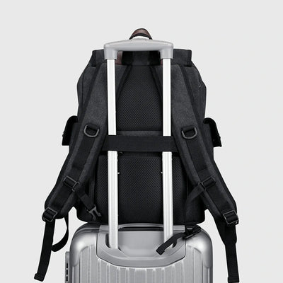 WITZMAN A8004-2 canvas travel backpack product view 8
