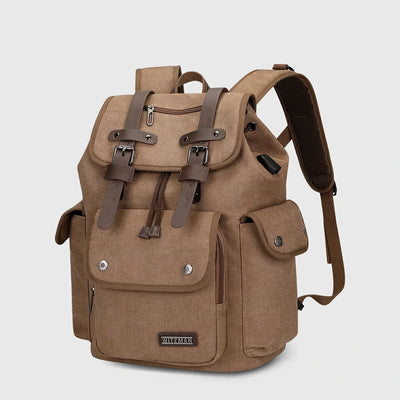 WITZMAN A8004-2 canvas travel backpack product view 20