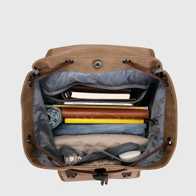 WITZMAN A8004-2 canvas travel backpack product view 25